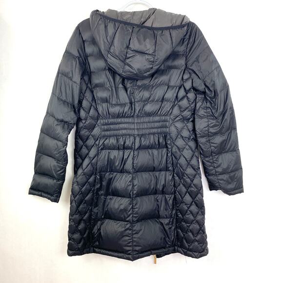 Michael Kors Down Packable Jacket Quilted Small Women's Hooded Black - Picture 9 of 10